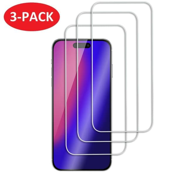 3-Pack - iPhone 15 Plus skjermbeskytter i herdet glass