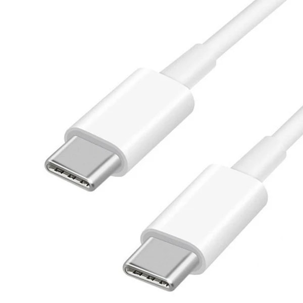 2 Meter Laddare för Samsung / iPhone 15 - Snabbladdare - USB-C Laddare - Kabel white