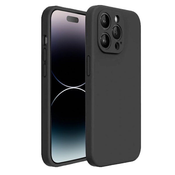 iPhone 14 Pro Skal - Matt Svart med Kameraskydd | Slitstarkt och Stilrent Skydd