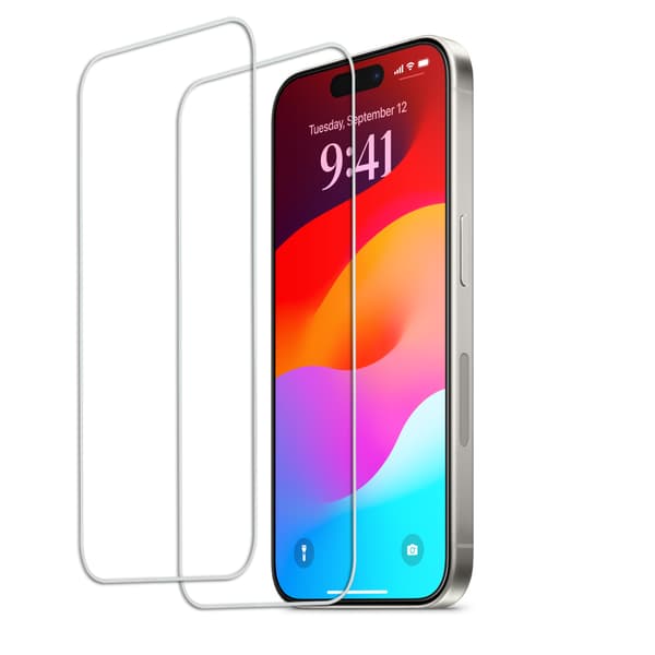 2st Härdat glas iPhone 15 Plus- Skärmskydd