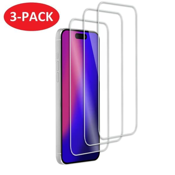 3-Pack - iPhone 15 Skärmskydd i Härdat Glas