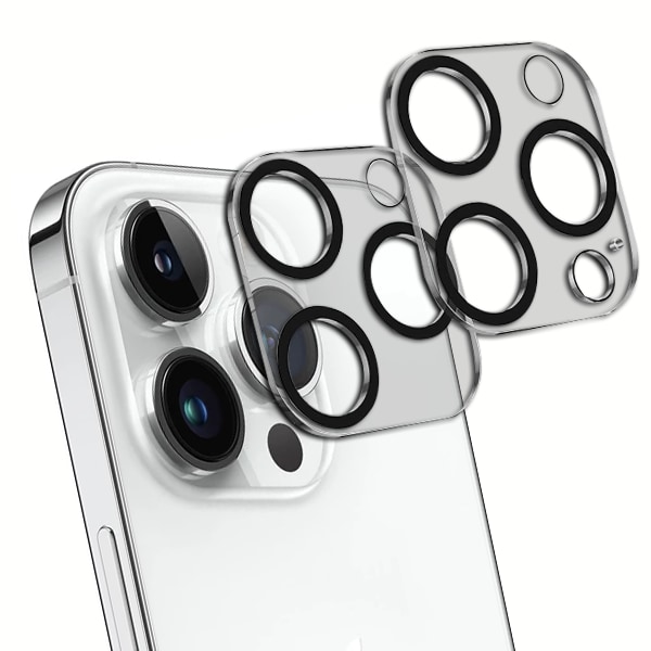 [2-Pack] iPhone 14 Pro / 14 Pro Max Linsskydd av Härdat Glas - Skydd för Kamera, Anti-Reptåligt