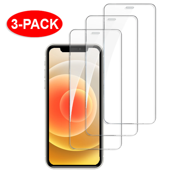 3-Pack - iPhone X/Xs / 11 Pro - Skjermbeskytter i herdet glass