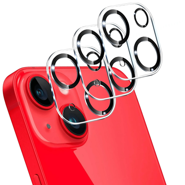 [3-Pack] iPhone 14 Plus Linsskydd av Härdat Glas - Skydd för Kamera, Anti-Reptåligt