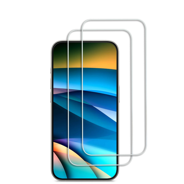 2st Härdat glas iPhone 15 Pro - Skärmskydd Transparent