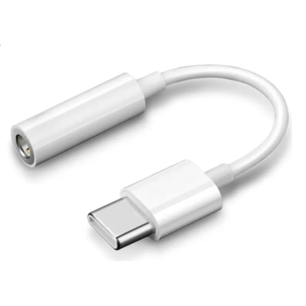 USB-C till 3.5mm AUX - iPhone / Apple - Hörlursadapter Vit
