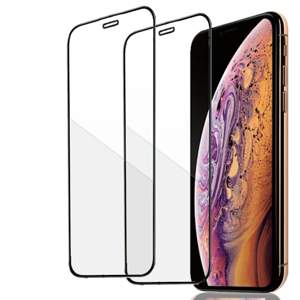 iPhone 11 Pro Max Skärmskydd 2-Pack - Heltäckande Härdat Glas för Ultimat Stöttålighet och Skydd