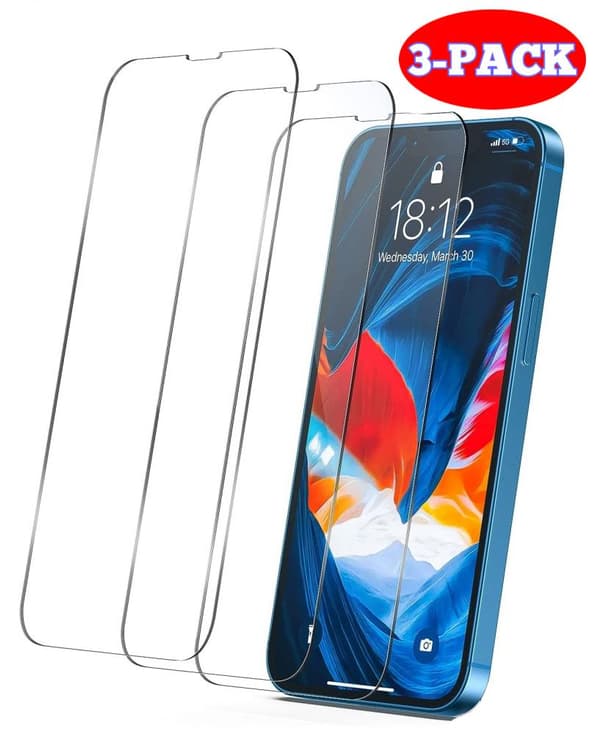 3-PAKK - iPhone 14 Pro MAX Skjermbeskytter i herdet glass