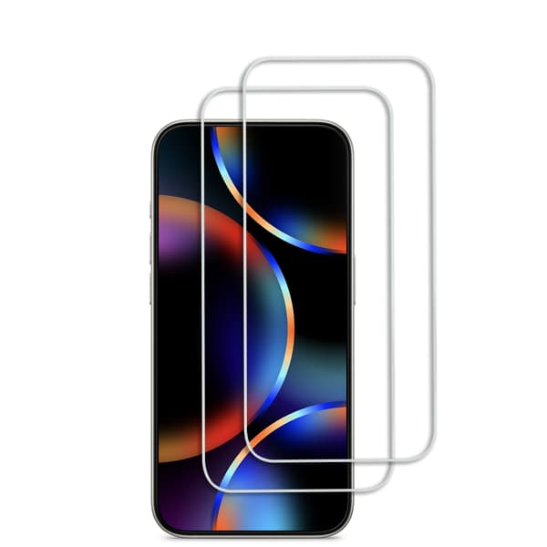2st Härdat glas iPhone 15 Pro - Skärmskydd Transparent