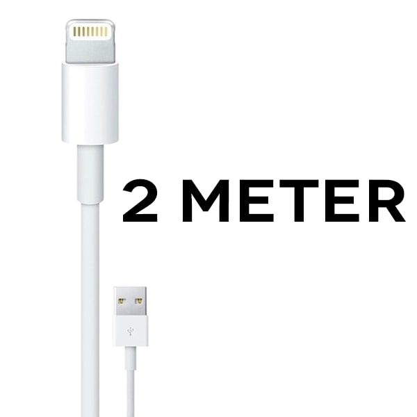 2 Meter USB till Lightning Kabel iPhone Snabb Laddare