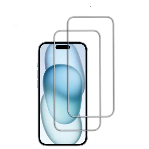 2-Pack - iPhone 15 Pro Max Skärmskydd i Härdat Glas