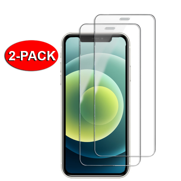 2-Pack - iPhone XR Härdat Glas Skärmskydd