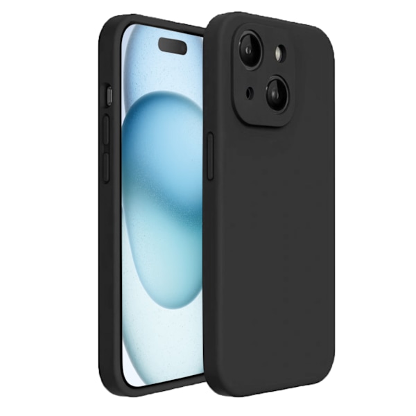 iPhone 15 Skal - Matt Svart med Kameraskydd | Slitstarkt och Stilrent Skydd