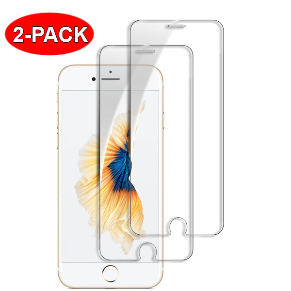 2-Pack - iPhone 6/6s Skærmbeskytter i hærdet glas