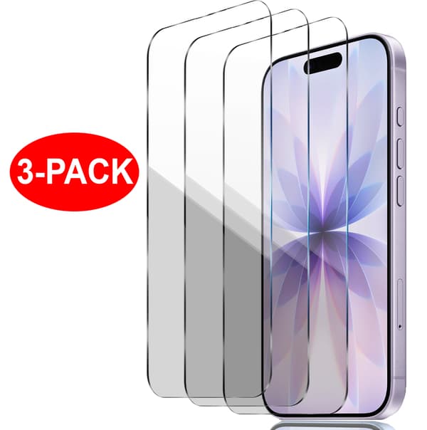 3-Pack - iPhone 17 - Härdat Glas Skärmskydd Transparent