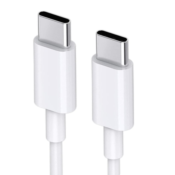 2 Meter Laddare för Samsung / iPhone 15 - Snabbladdare - USB-C Laddare - Kabel white