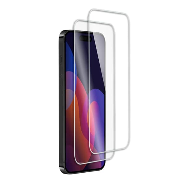 2-Pack - iPhone 15 Pro skærmbeskytter i hærdet glas