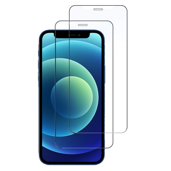 2 kpl Tempered Glass iPhone 12 / 12 Pro - Näytön suojakalvo Transparent