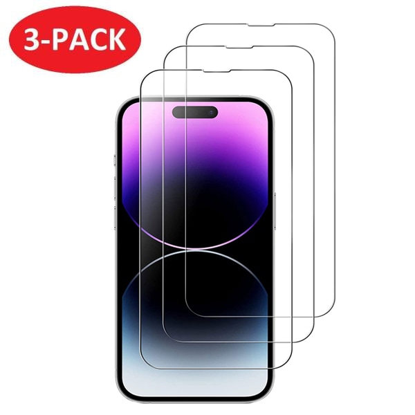 3-Pack - iPhone 15 Plus Skärmskydd i Härdat Glas