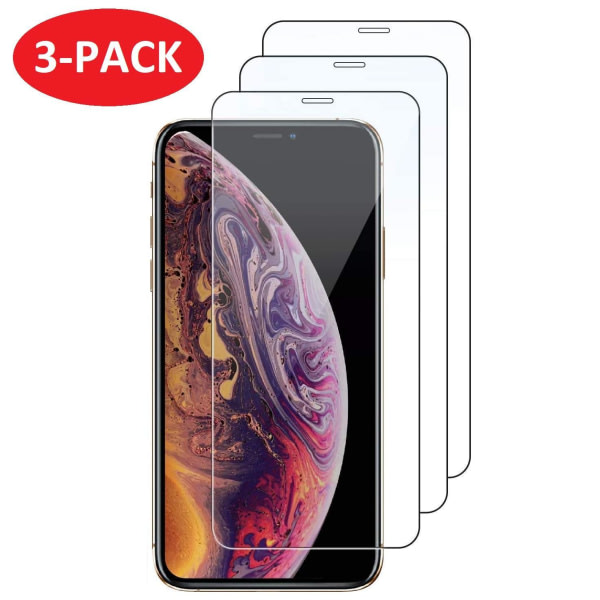 3 stk Herdet Glass iPhone Xs Max - Skjermbeskytter Transparent