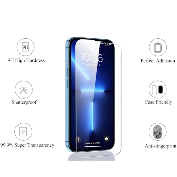 3-Pack - iPhone 13 mini - Härdat glas skärmskydd 13 mini