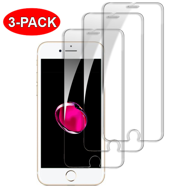 3-Pack - iPhone 6/6s Skjermbeskytter i herdet glass