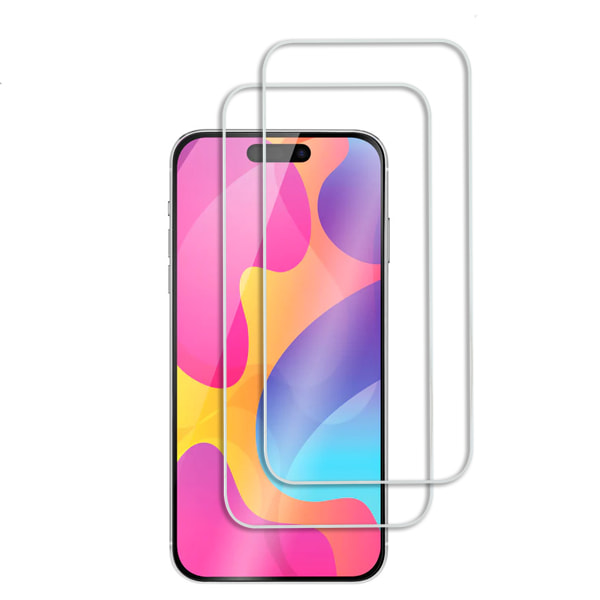 2-Pack - iPhone 15 skjermbeskytter i herdet glass