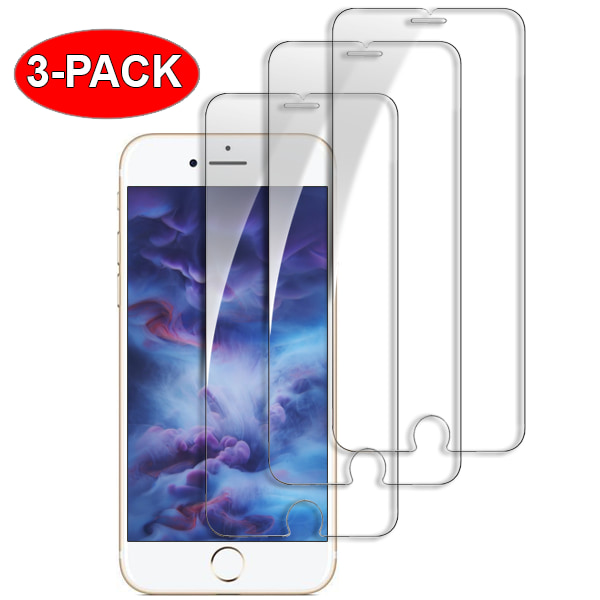 3-Pack - iPhone 7/8 PLUS - Skærmbeskytter i hærdet glas