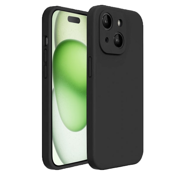 iPhone 15 Plus Skal - Matt Svart med Kameraskydd | Slitstarkt och Stilrent Skydd