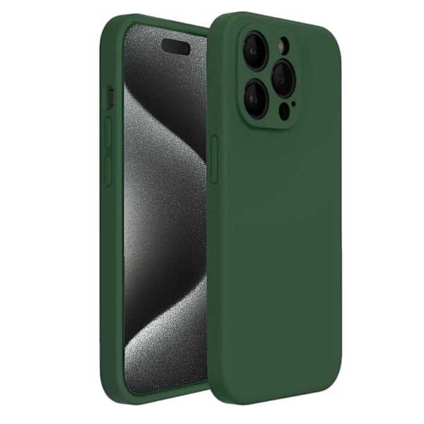 iPhone 15 Pro Max Matt Grönt Skal - Med Kameraskydd