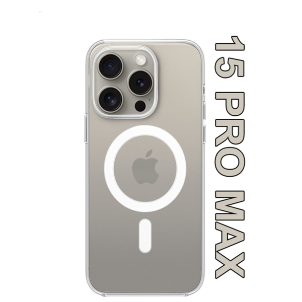 MagSafe Skal för iPhone 15 Pro Max – Skyddande och Stilrent Transparent