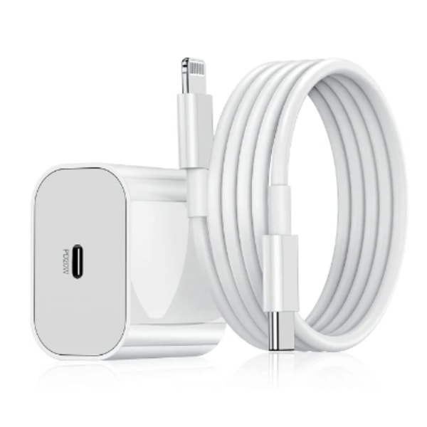iPhone laddare 20 W - USB C snabbladdare + kabel