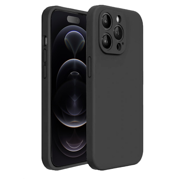 iPhone 12 Pro Skal - Matt Svart med Kameraskydd | Slitstarkt och Stilrent Skydd