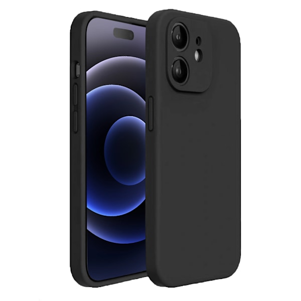 iPhone 12 Skal - Matt Svart med Kameraskydd | Slitstarkt och Stilrent Skydd
