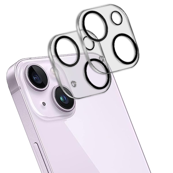 [2-Pack] iPhone 14 Linsskydd av Härdat Glas - Skydd för Kamera, Anti-Reptåligt