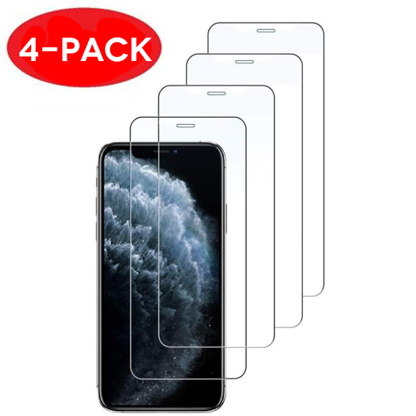 4-Pack iPhone 11 / XR Transparent Härdat Glas