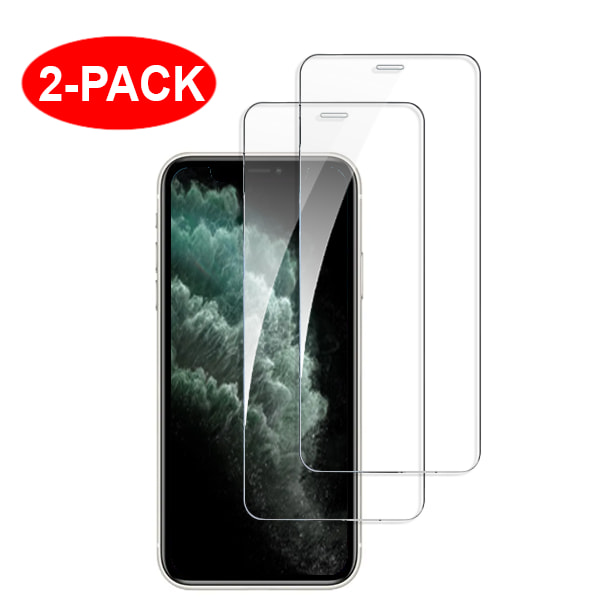 2-Pack - iPhone X/Xs / 11 Pro - Skjermbeskytter i herdet glass