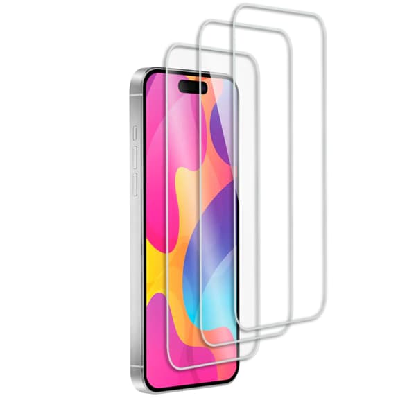 3-Pack - iPhone 15 Skärmskydd i Härdat Glas