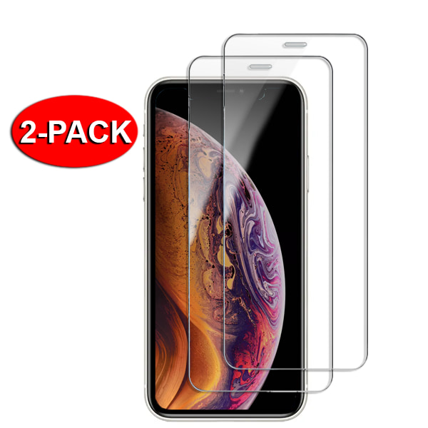 2-Pack - iPhone 11 / XR skjermbeskytter i herdet glass