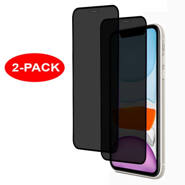 2-Pack iPhone XR Tietosuoja / Sekretess Skärmskydd