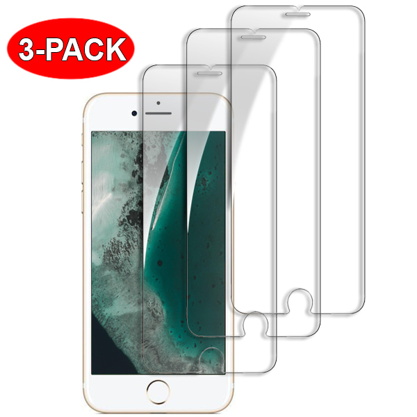3-Pack - iPhone 6/6s Skærmbeskytter i hærdet glas