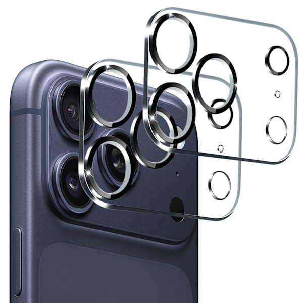 [2-Pack] iPhone 17 Pro Linsskydd av Härdat Glas - Skydd för Kamera, Anti-Reptåligt
