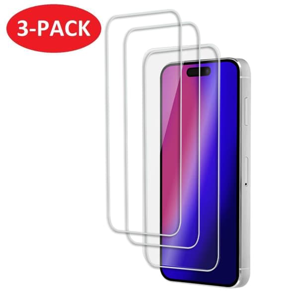 3-Pack - iPhone 15 Plus Skärmskydd i Härdat Glas