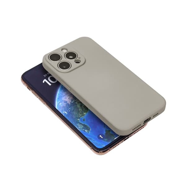 iPhone 15 Plus Matt Grå Skal - Med Kameraskydd
