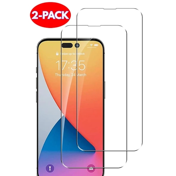 2-PACK - iPhone 14 PLUS Skärmskydd i härdat glas