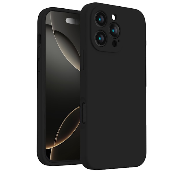 iPhone 16 Pro Matt Svart Skal - Med Kameraskydd