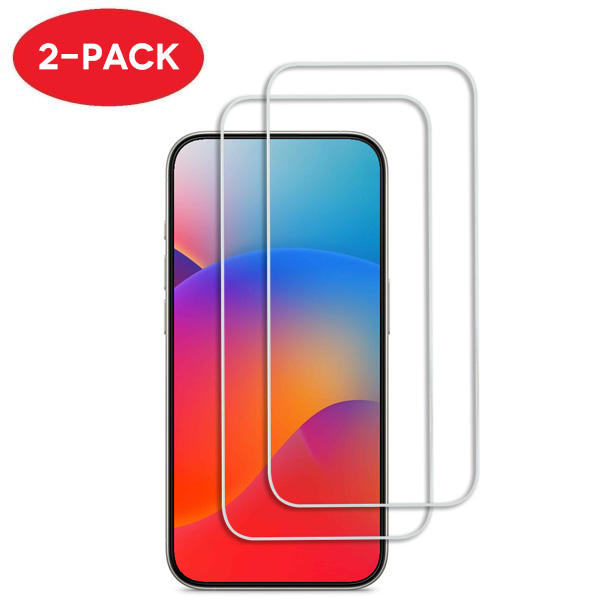 2 stk Herdet glass iPhone 15 - Skjermbeskytter Transparent