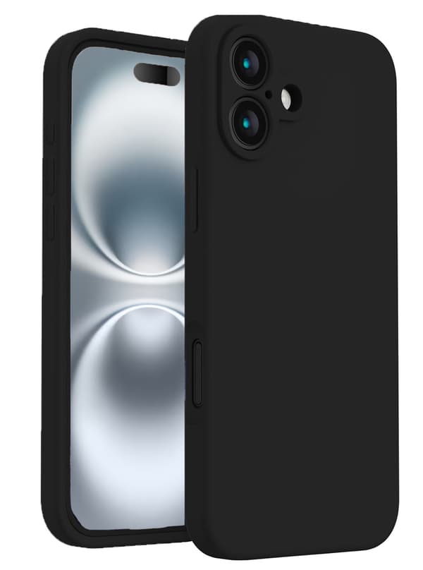 iPhone 16 Plus Matt Svart Skal - Med Kameraskydd