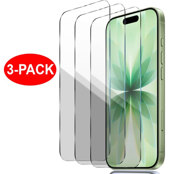 3-Pack - iPhone 17 Pro - Härdat Glas Skärmskydd Transparent