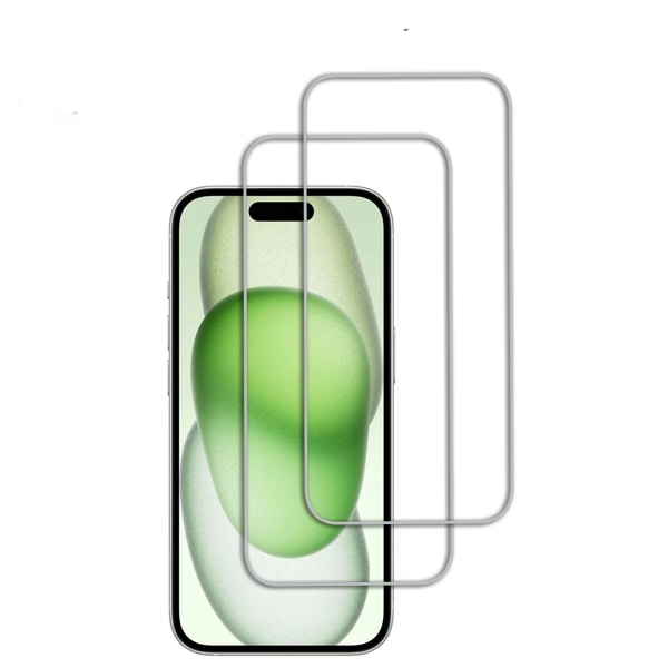 2-Pack - iPhone 15 Plus Skärmskydd i Härdat Glas